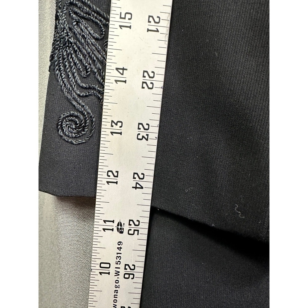 Coldwater Creek Embroidered Sleeve Black Blazer Jacket Women's Size‎ 12 - Picture 6 of 13